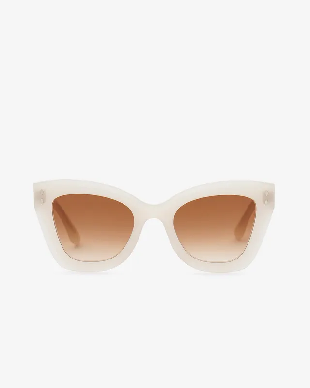 Isabel Marant Louny lunettes soleil ivoire-marron