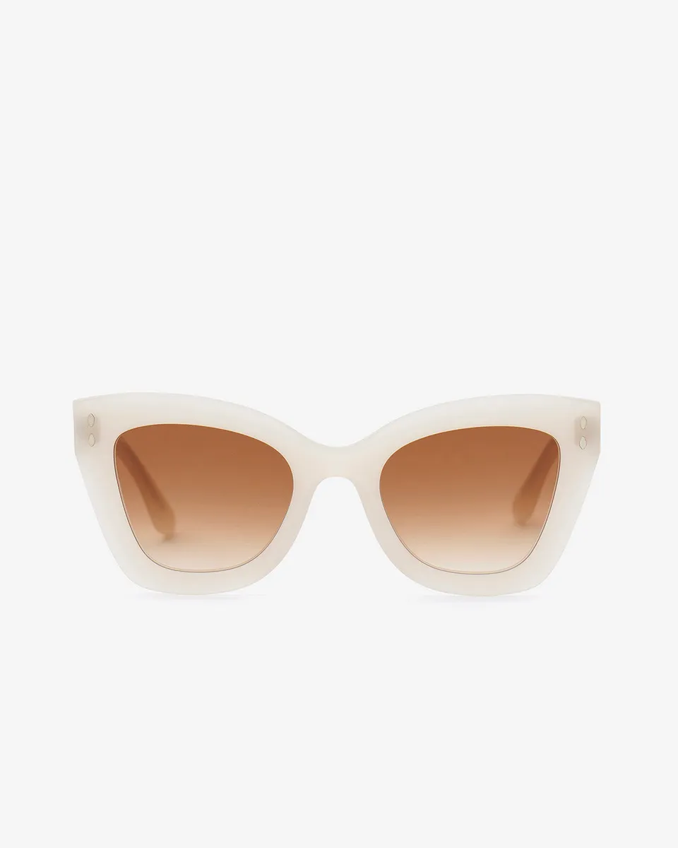 Isabel Marant Louny lunettes soleil ivoire-marron