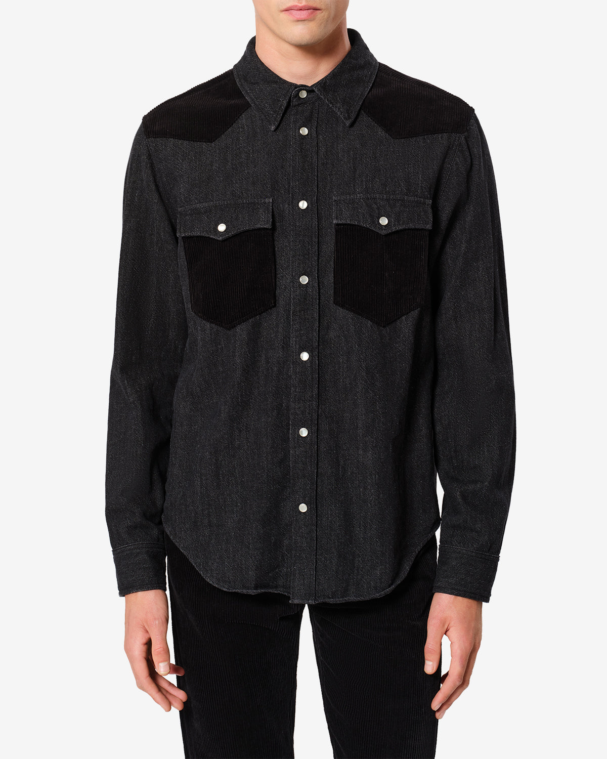 Isabel Marant Vegas Chemise Noire Coton Velours XS-XL