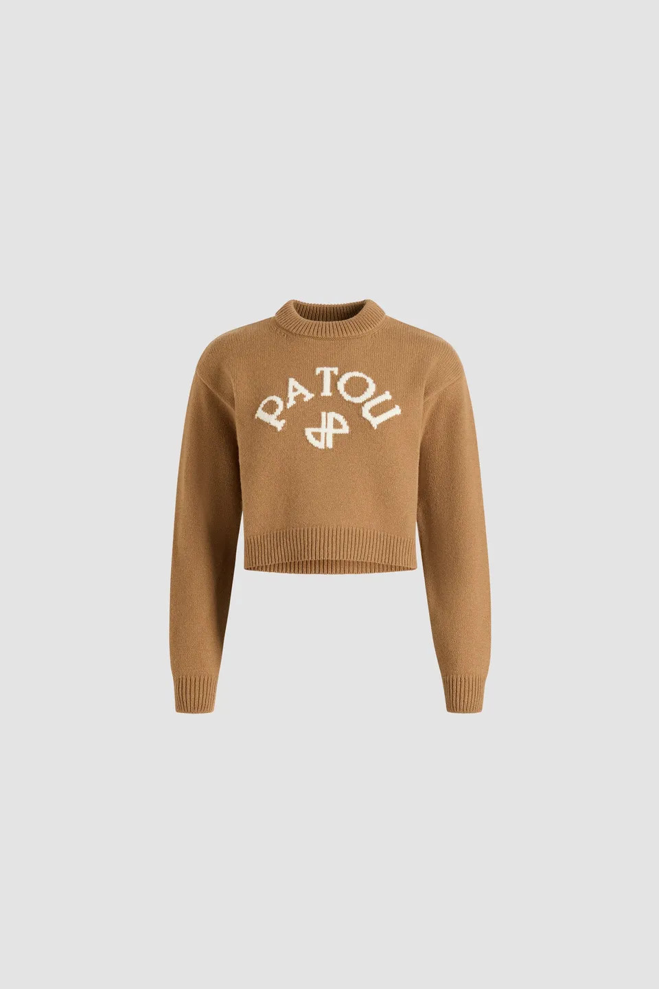 Patou H25KN2788064122B pull marron laine cachemire