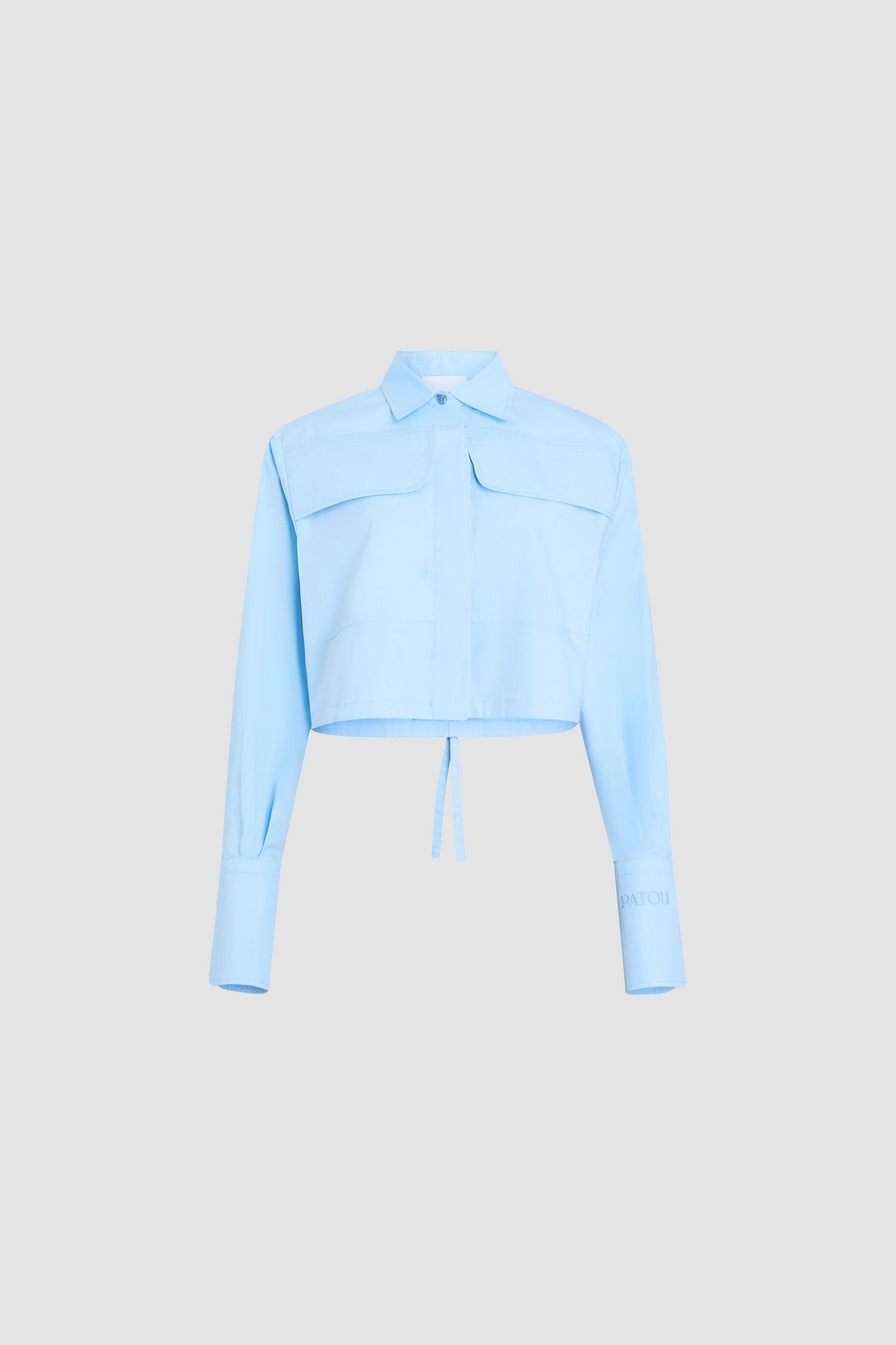 Patou Safari Chemise Coton Bleu Riviera Manches