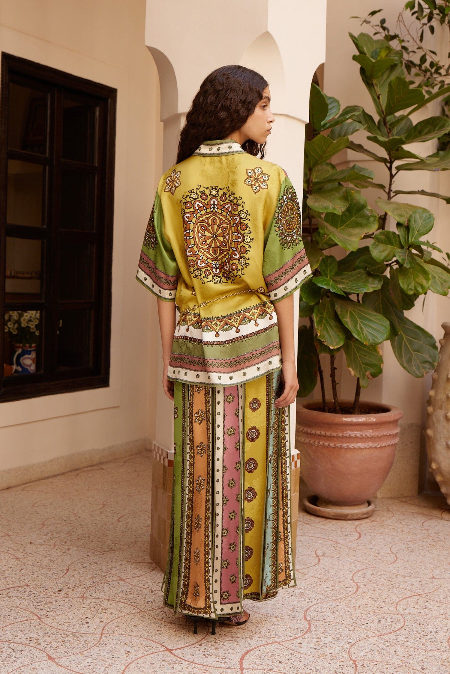 Alemäis Contina jupe midi évasée jacquard
