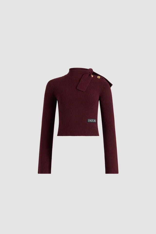 Patou KN263 pull laine cachemire rouge Vignola