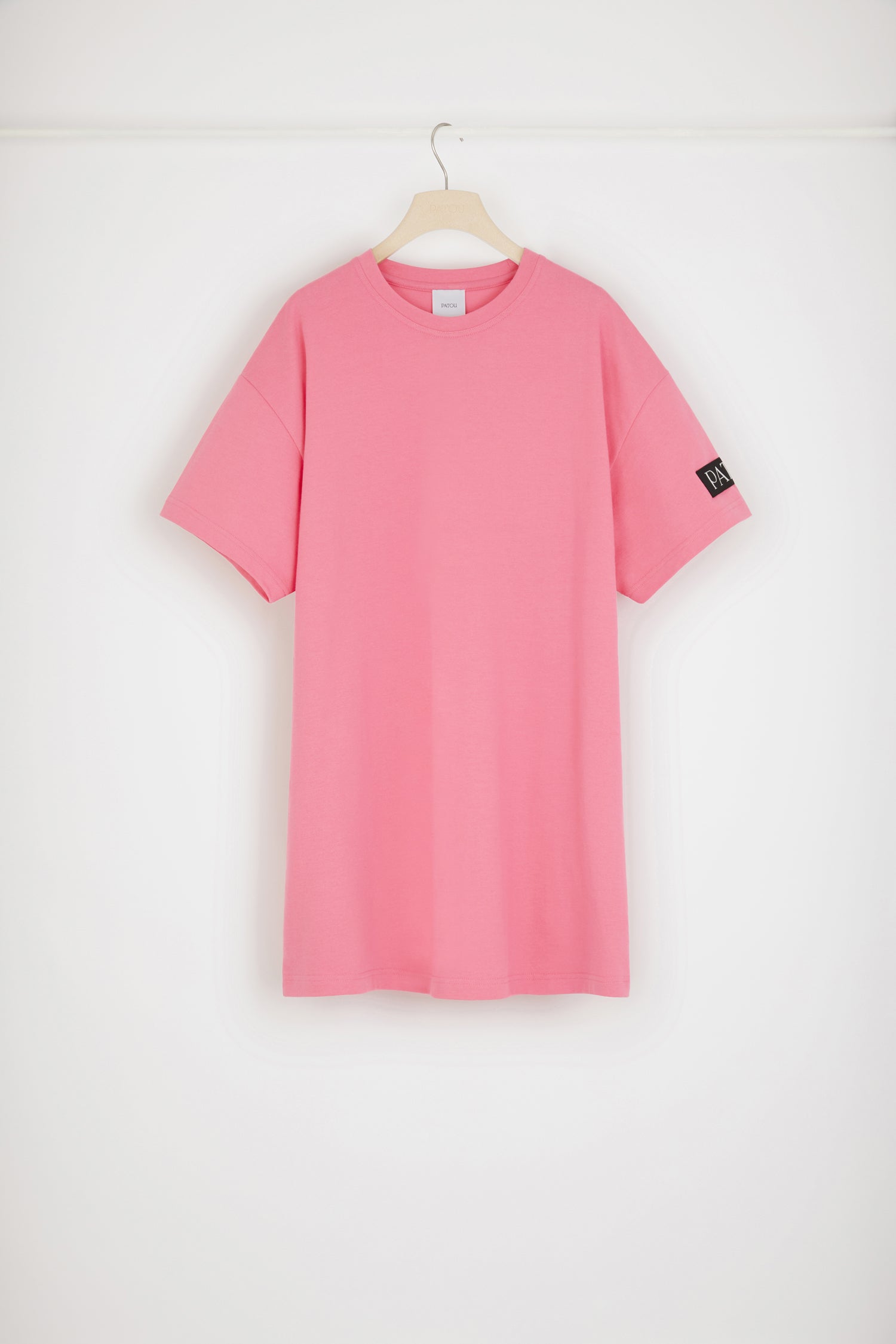 Patou JE057 robe t-shirt coton bio rose col amovible