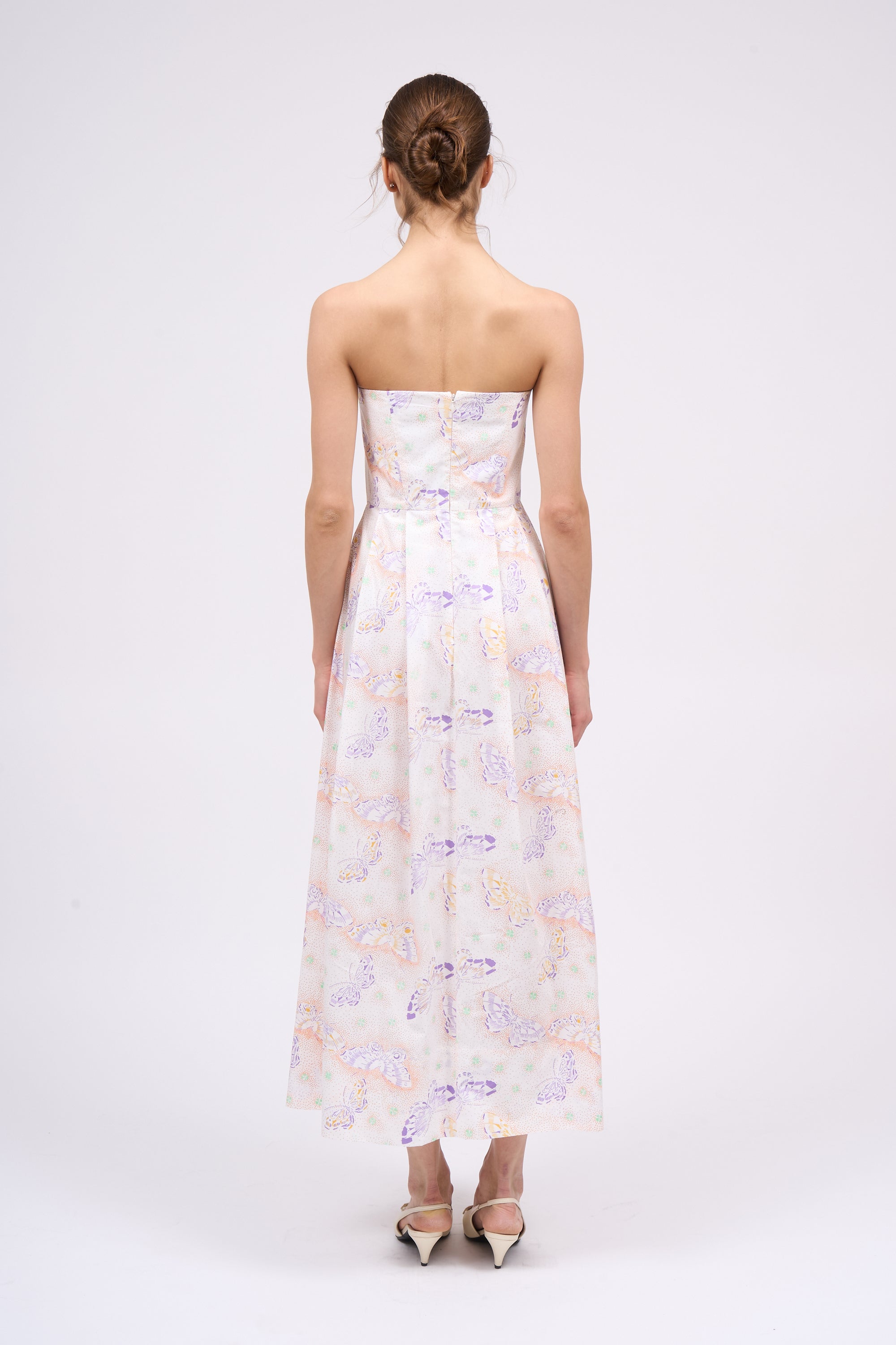 Paul & Joe RITA robe bustier coton blanc papillon
