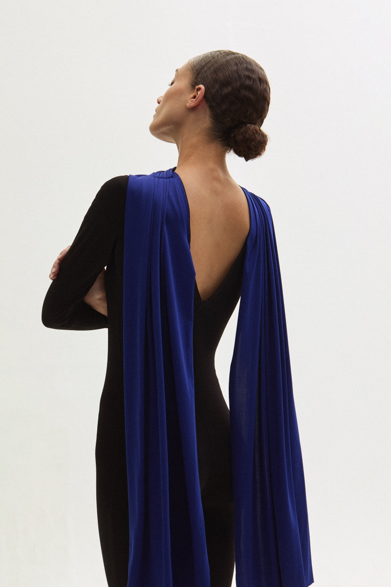 ATU Body Couture Scarf Combinaison Noire Foulard Bleu