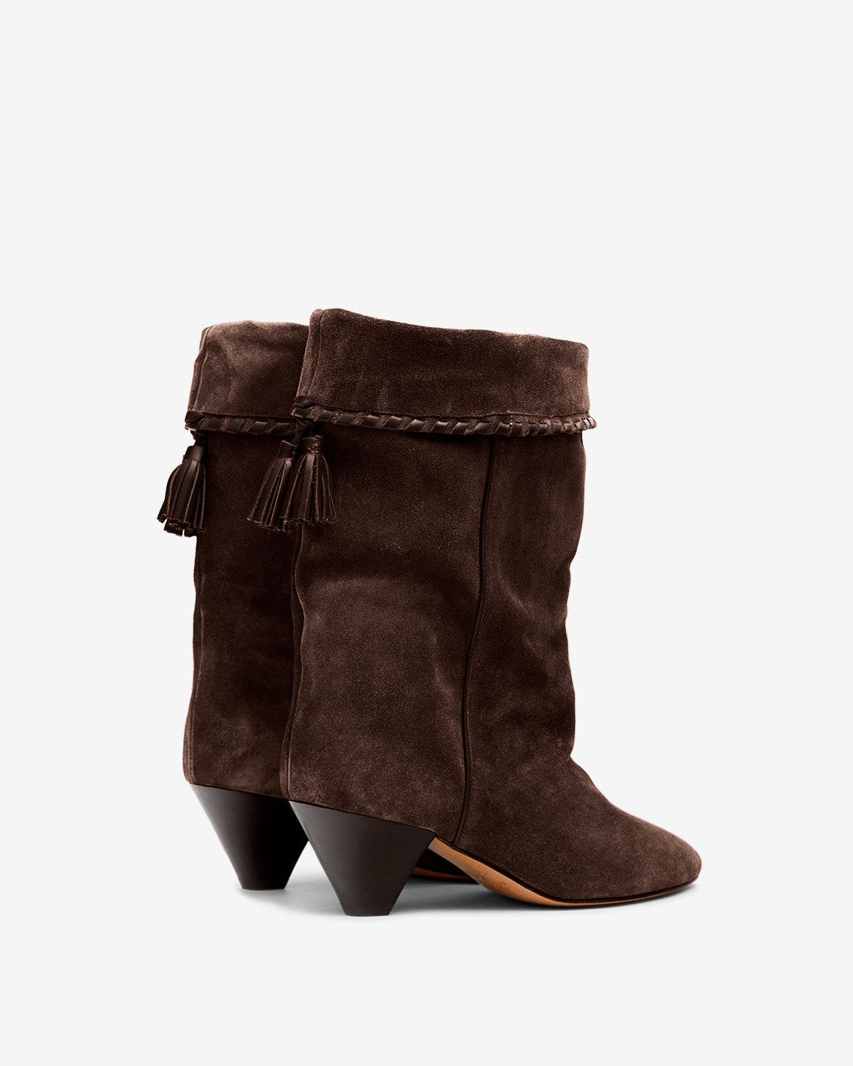 Isabel Marant Dalby bottes cuir chocolat talon 5,5 cm