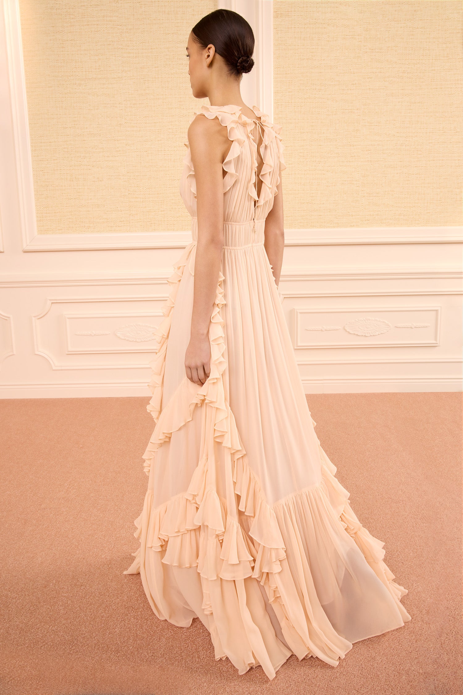 Ulla Johnson Florella Gown robe longue rose Blush soie