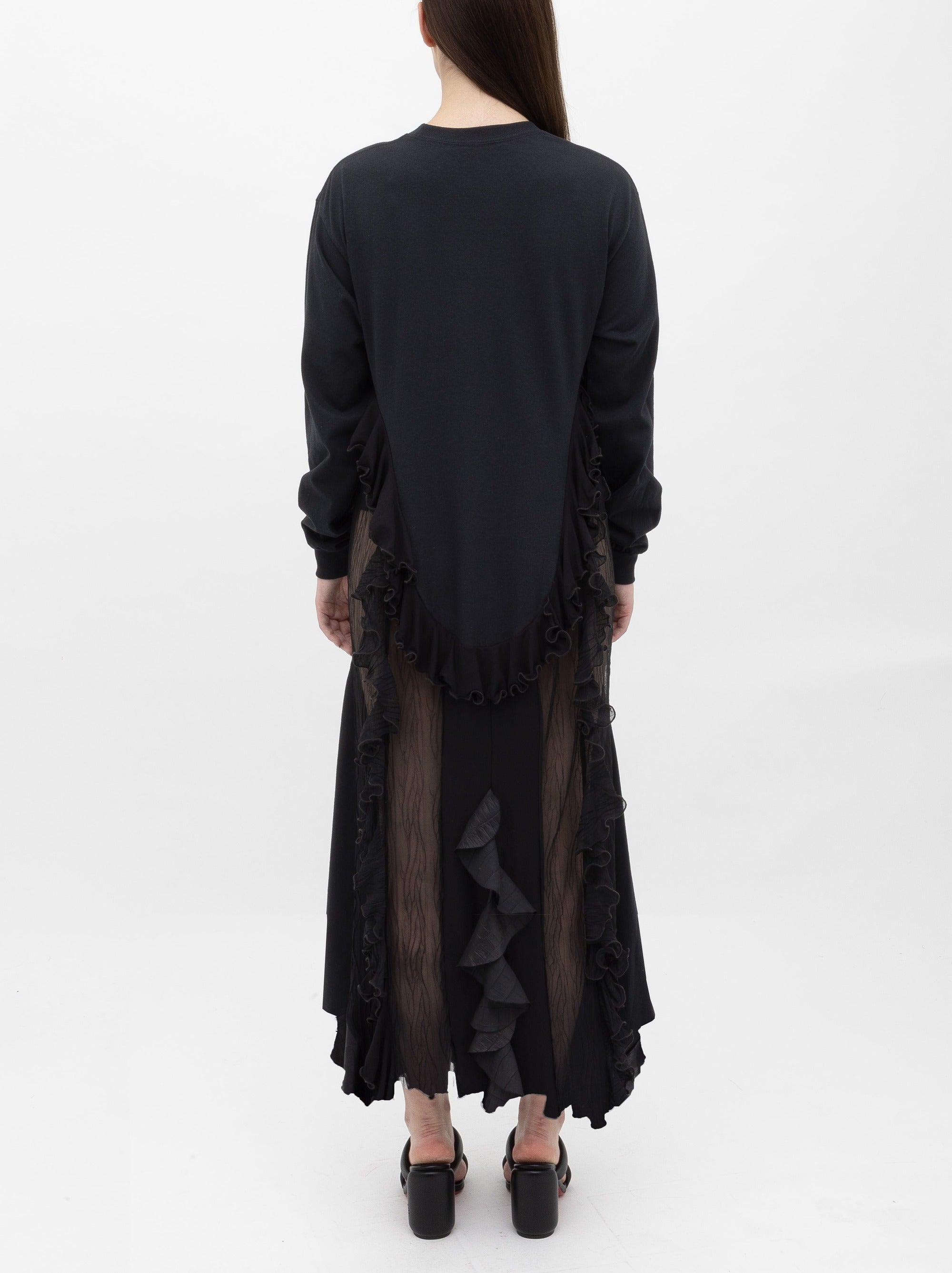 Ester Manas T-shirt Drama Dress robe sweat volants