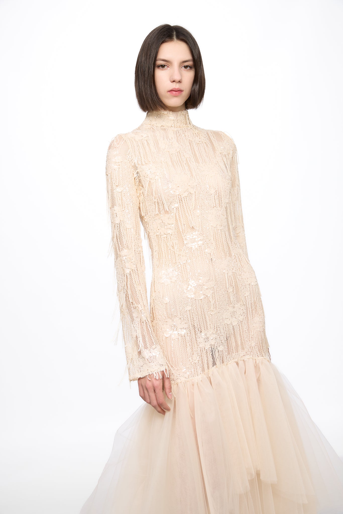 ATU Body Couture Long and formal dresses robe longue sequins vanille
