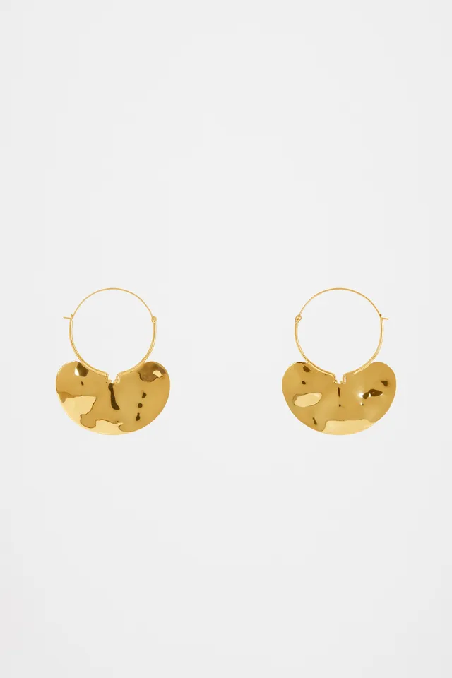 Patou JW012 petites boucles d’oreilles dorées martelées