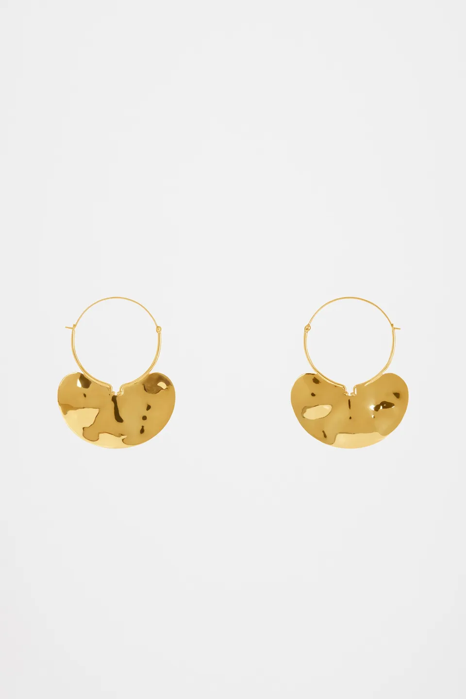 Patou JW012 petites boucles d’oreilles dorées martelées