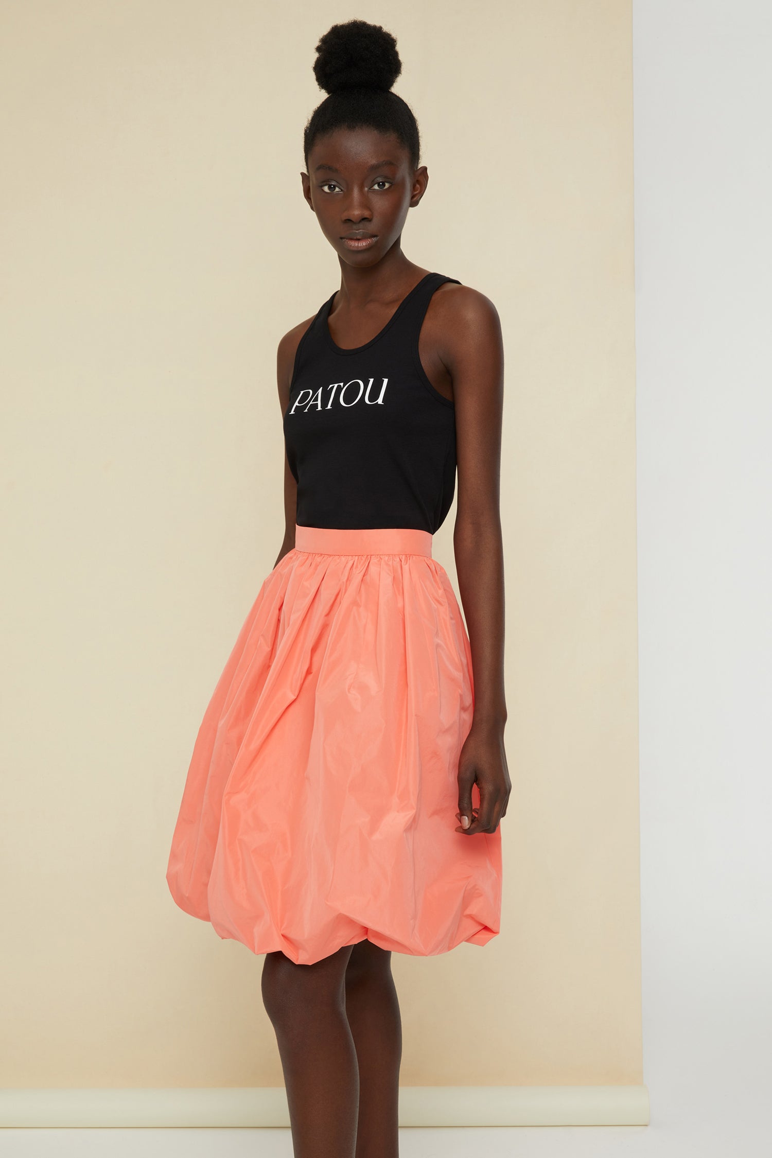 Patou A20SK0030011206T jupe boule faille Tangerine