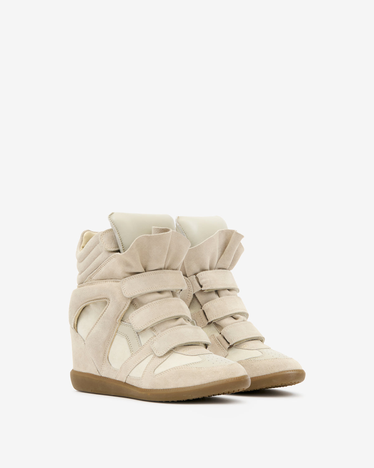 Isabel Marant Bekett baskets compensées écru 5 cm