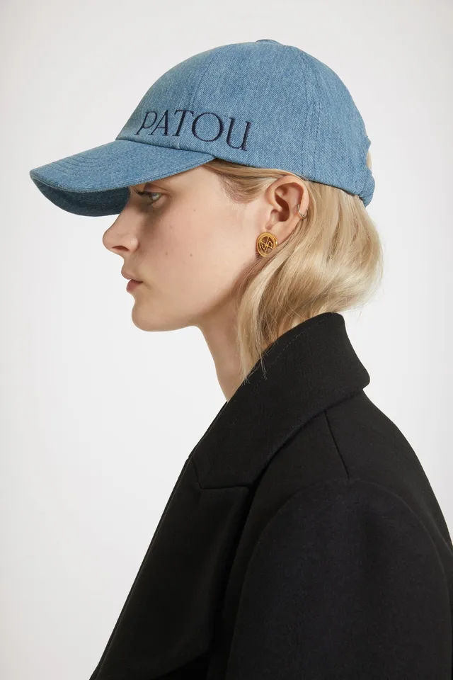 Patou AC056 casquette denim bleu glace coton bio
