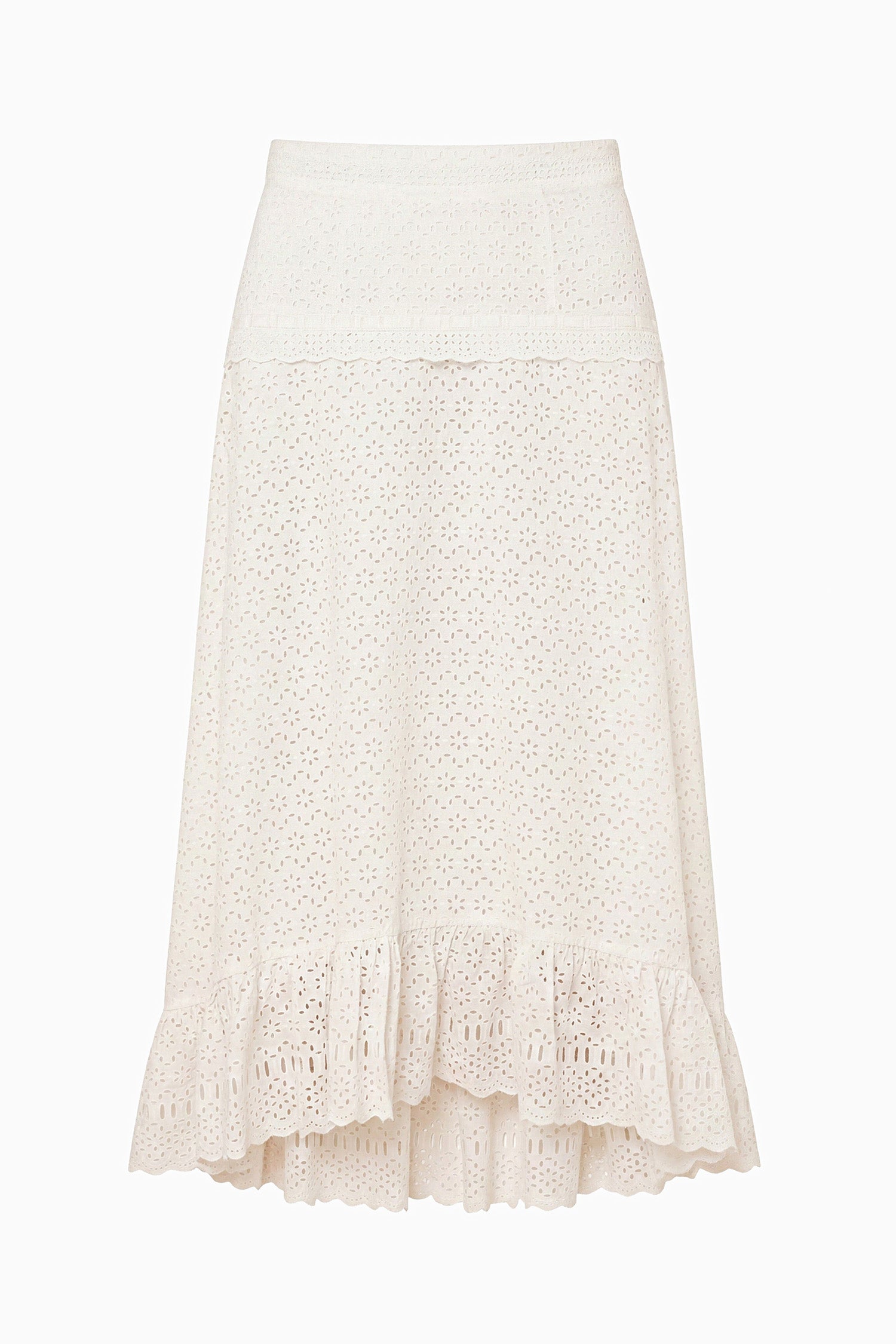 Ulla Johnson Violetta jupe midi blanche Pristine