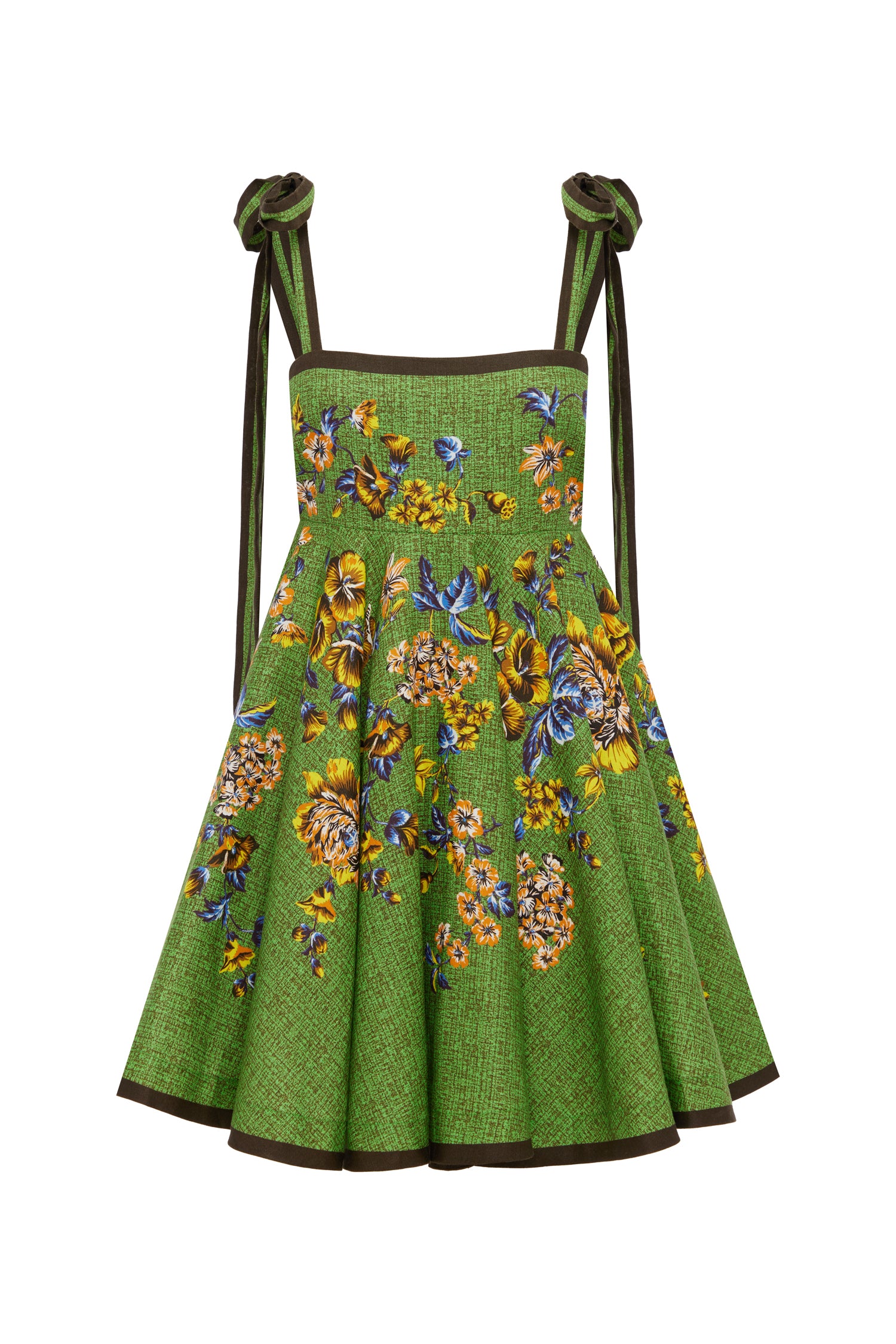 Alemäis Phyllis mini robe en lin fleurie à poches