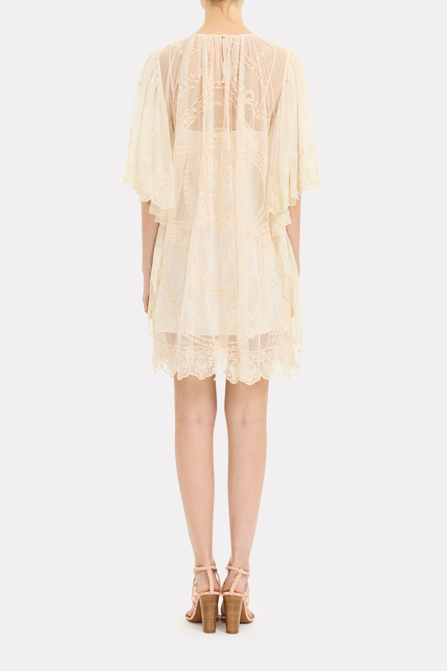 Ulla Johnson Grazia robe mini tulle Pearl brodée
