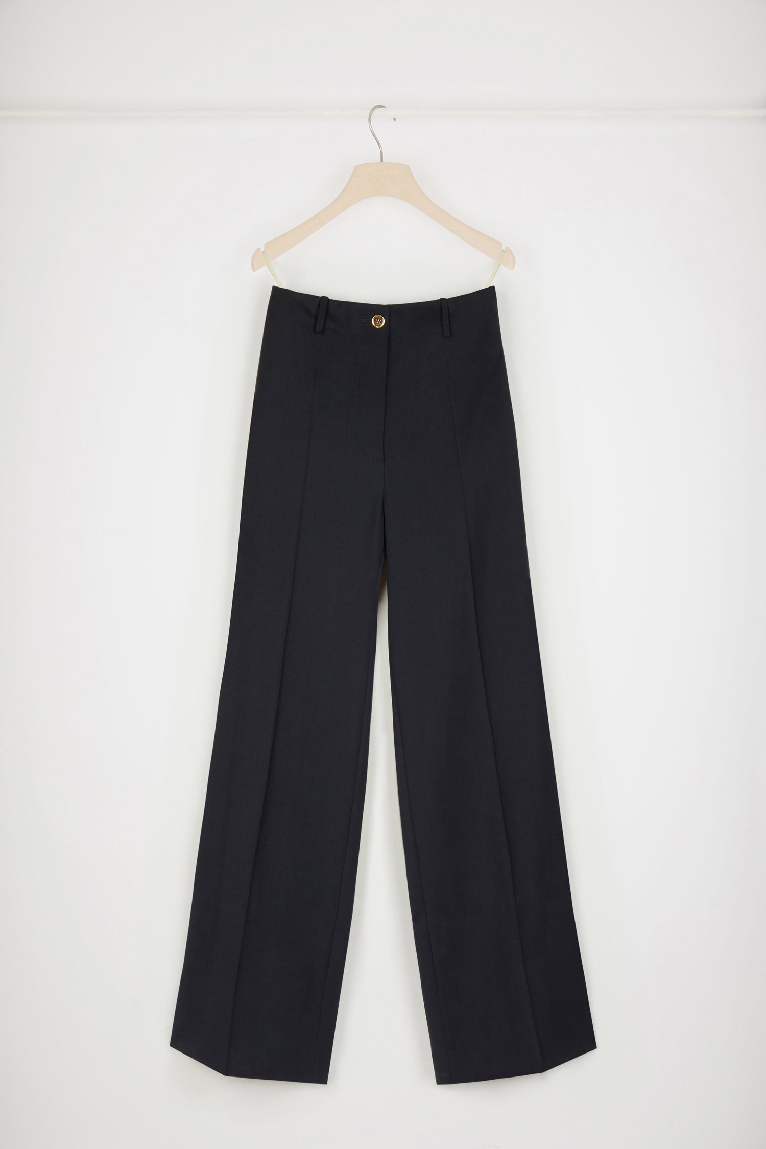 Patou TR002 pantalon droit laine bleu nuit