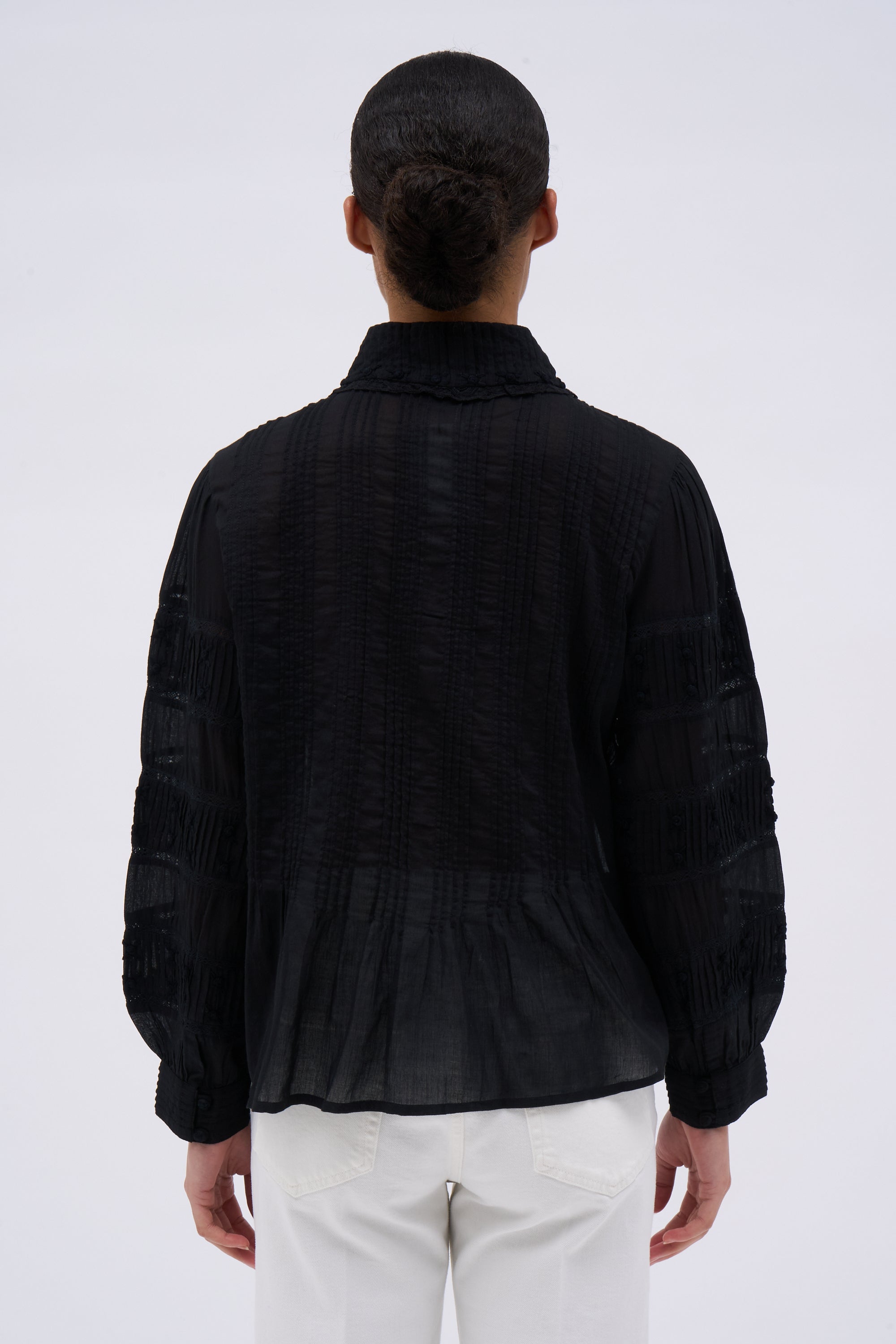 Paul & Joe Royan blouse mousseline coton noire