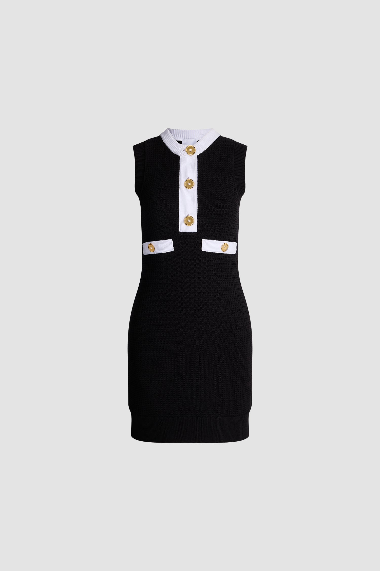 Patou KN340 robe sans manches coton noir