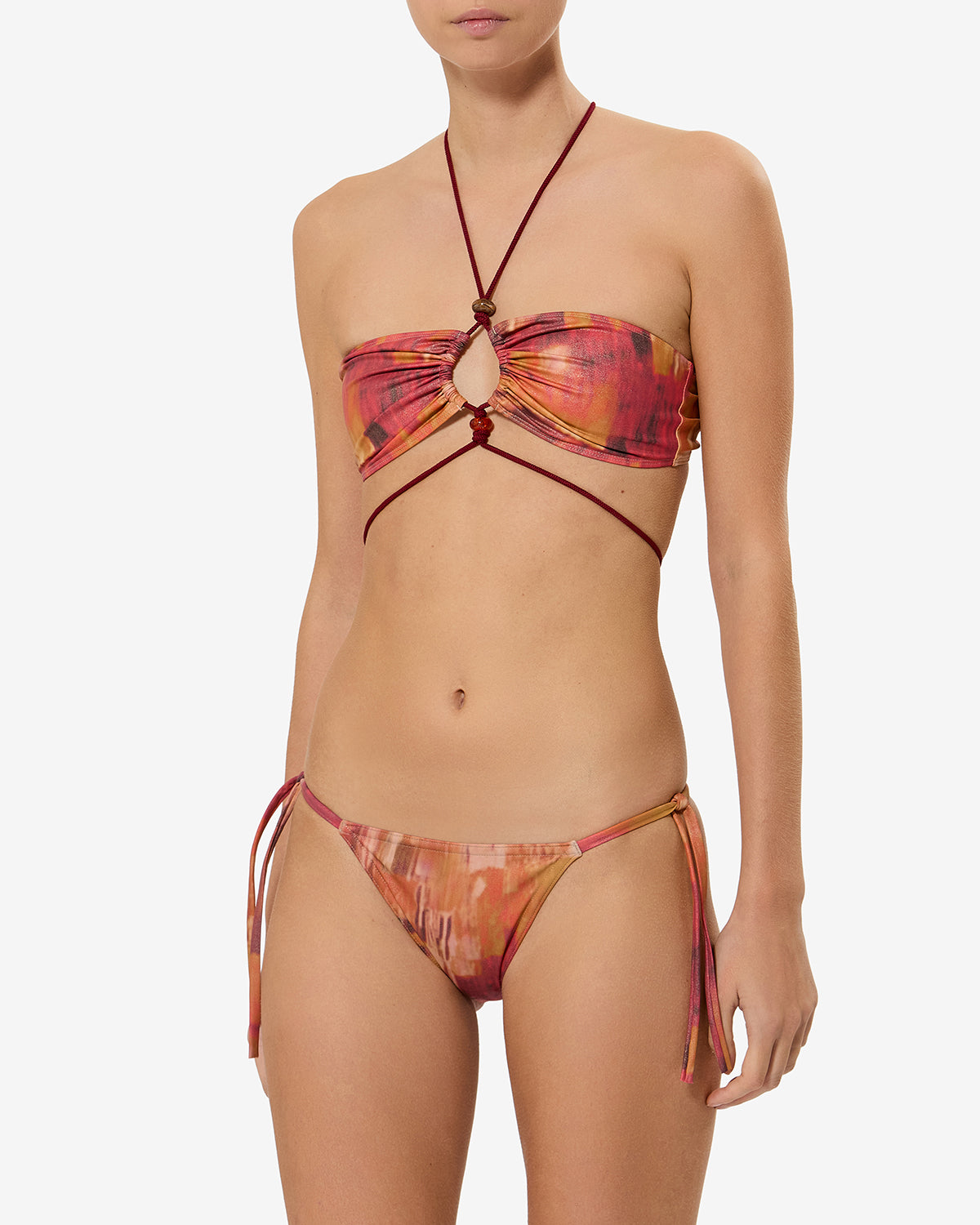Isabel Marant Analia haut maillot orange 34 bandeau