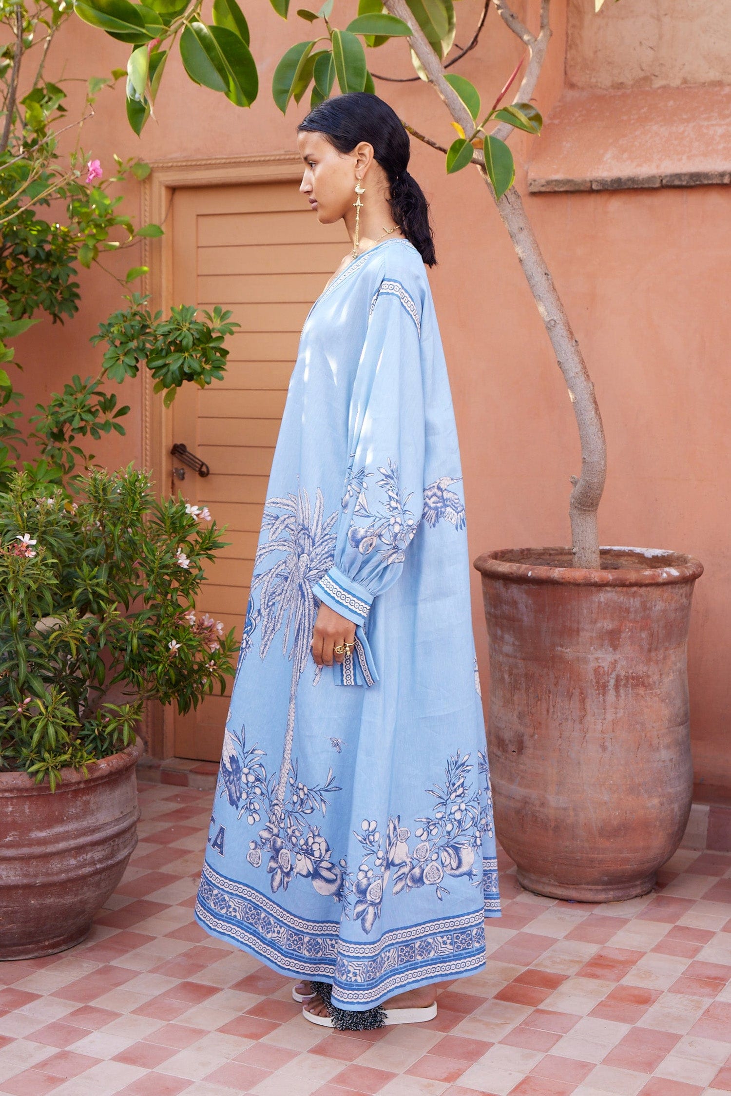Alemais Villa Romantica Holiday robe midi lin 4-16