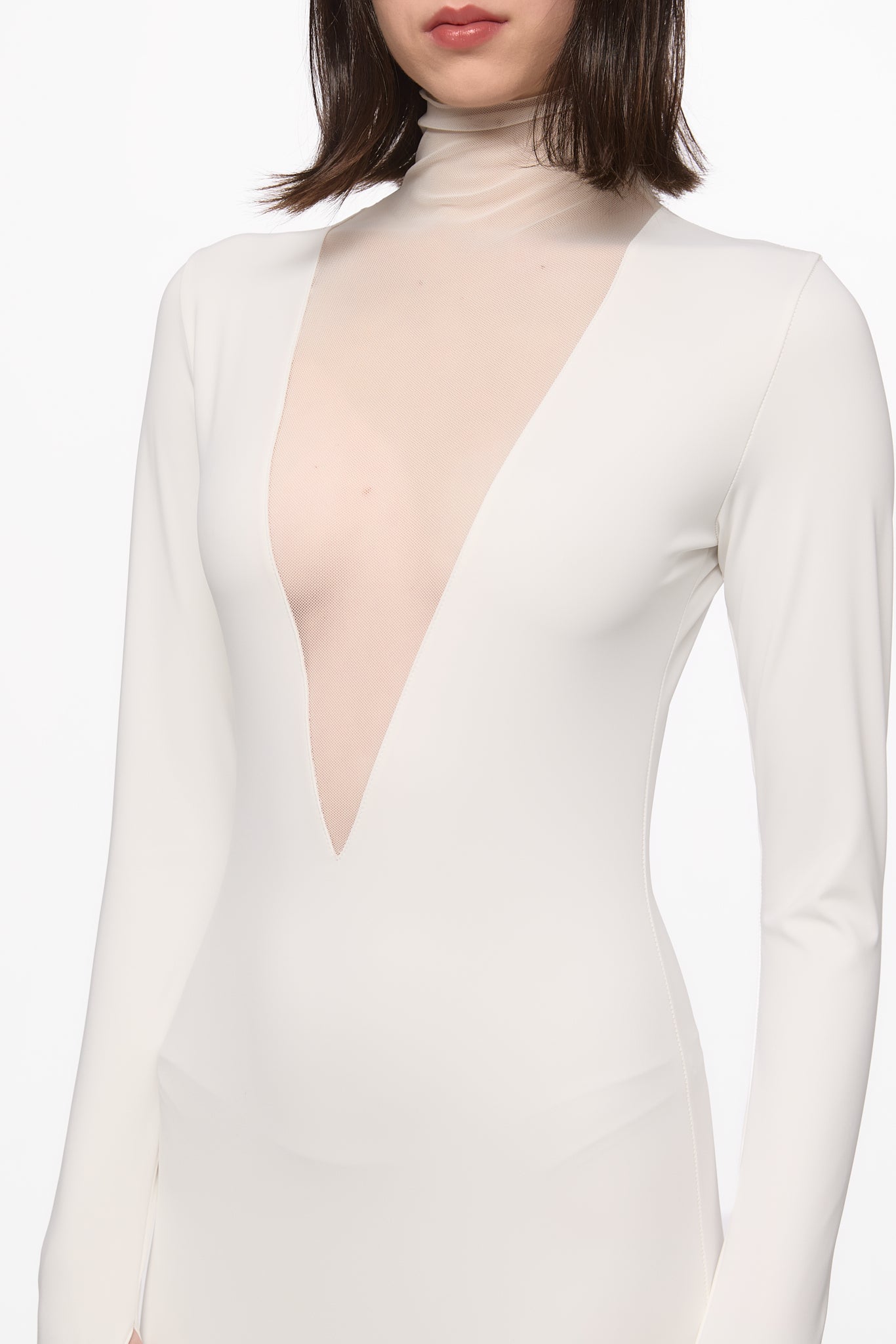 ATU Body Couture White Maxi robe blanche tulle taille S