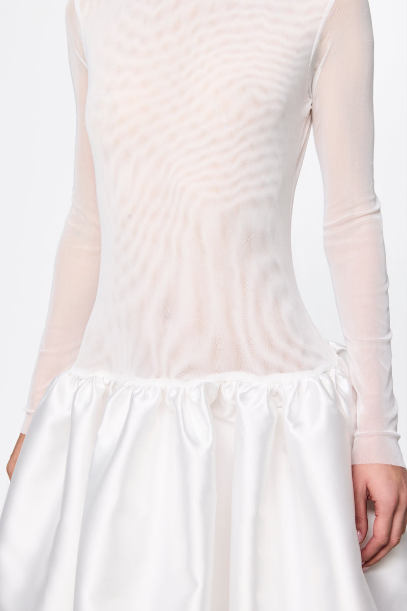 ATU Body Couture Midi and mini dresses High neck midi dress robe blanche S