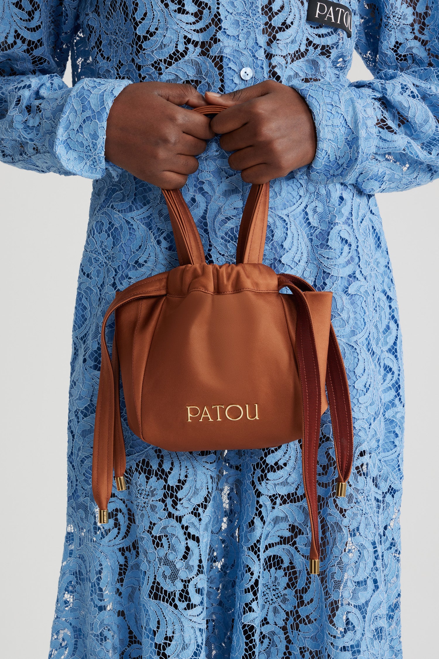 Patou pochette satin recyclé AC074 Autumn Leaf