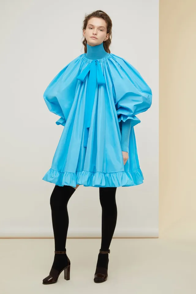 Patou DR079 robe faille recyclée turquoise
