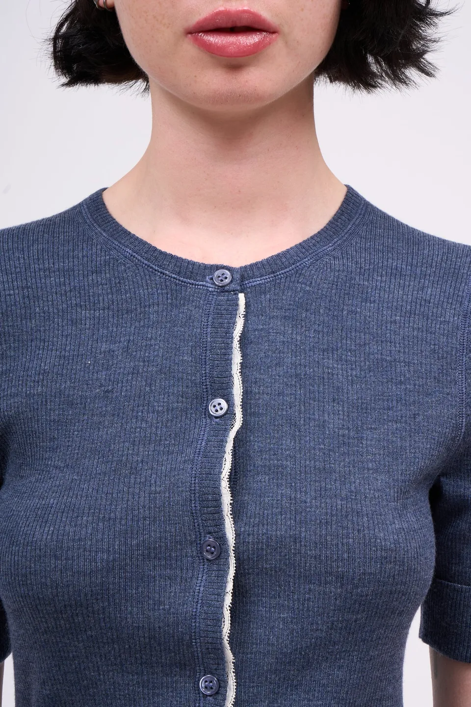 Paul & Joe Lolly cardigan laine mérinos manches courtes