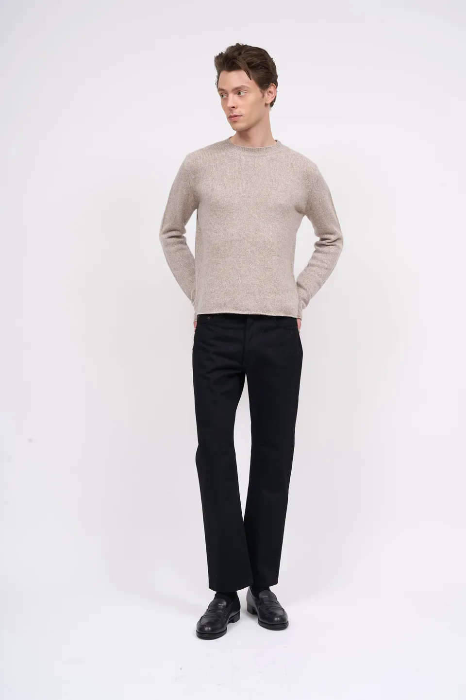 Paul & Joe Philippe pull cachemire marron col rond