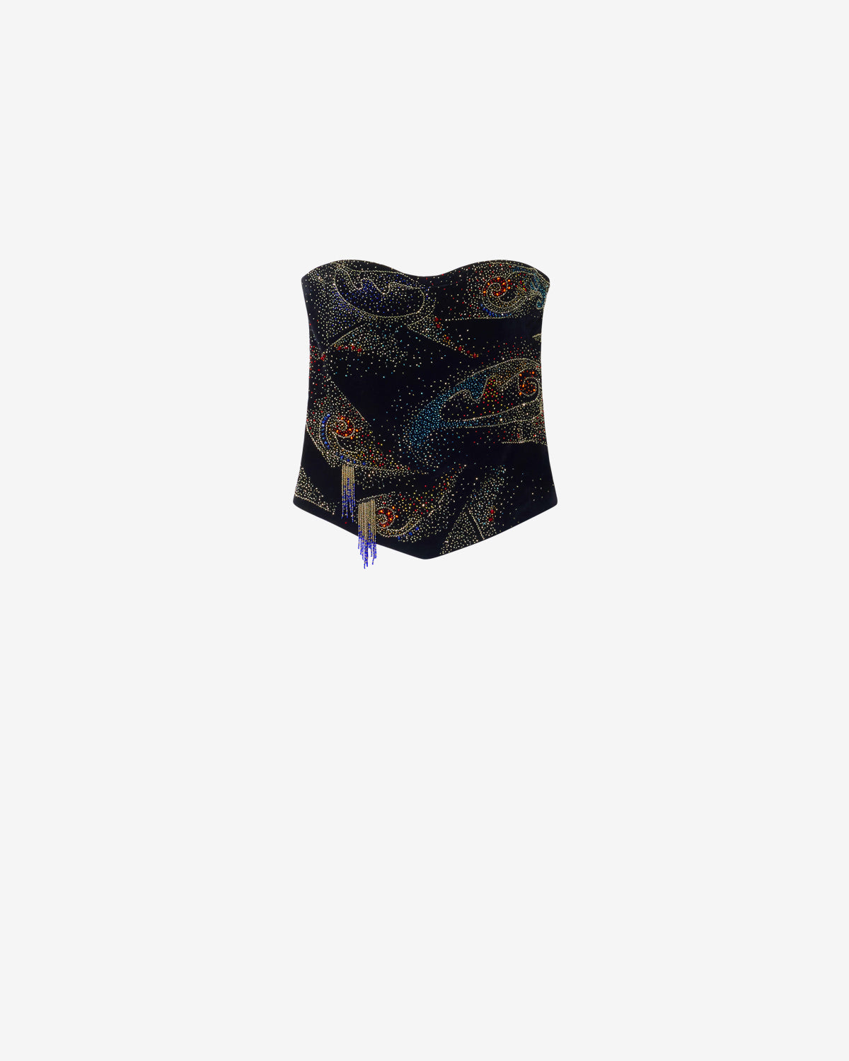 Isabel Marant Jiska HT0978FA top bustier noir brodé