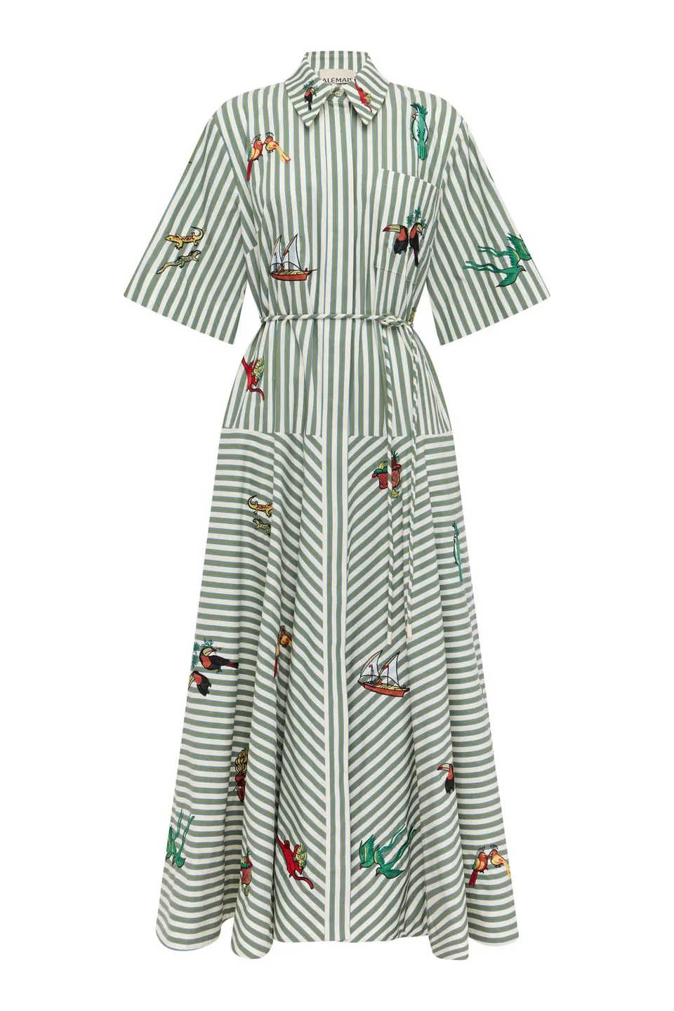 Alemais Bisou Embroidered Shirtdress robe chemise coton bio