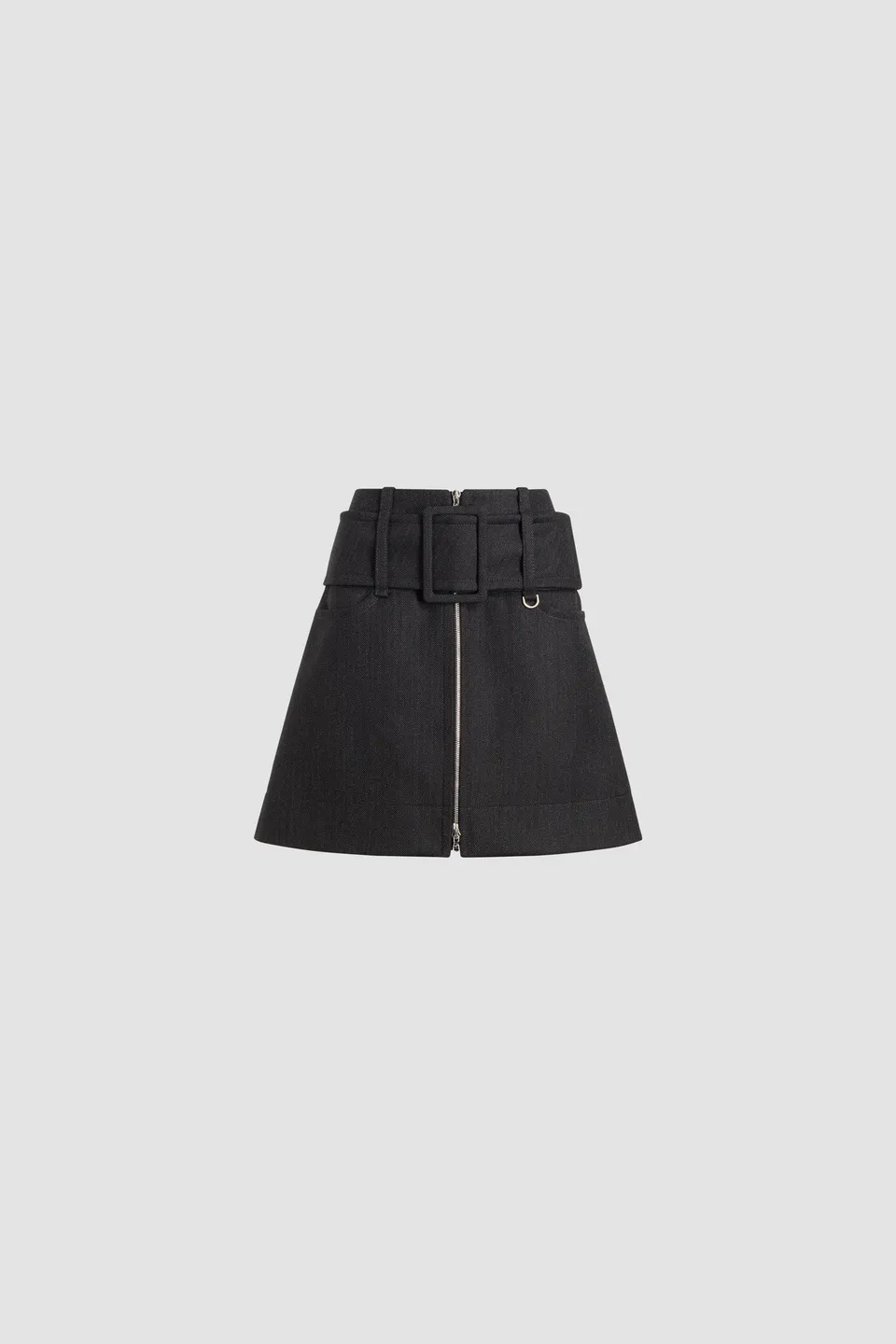 Patou SK092 mini jupe laine grise Mercury 36