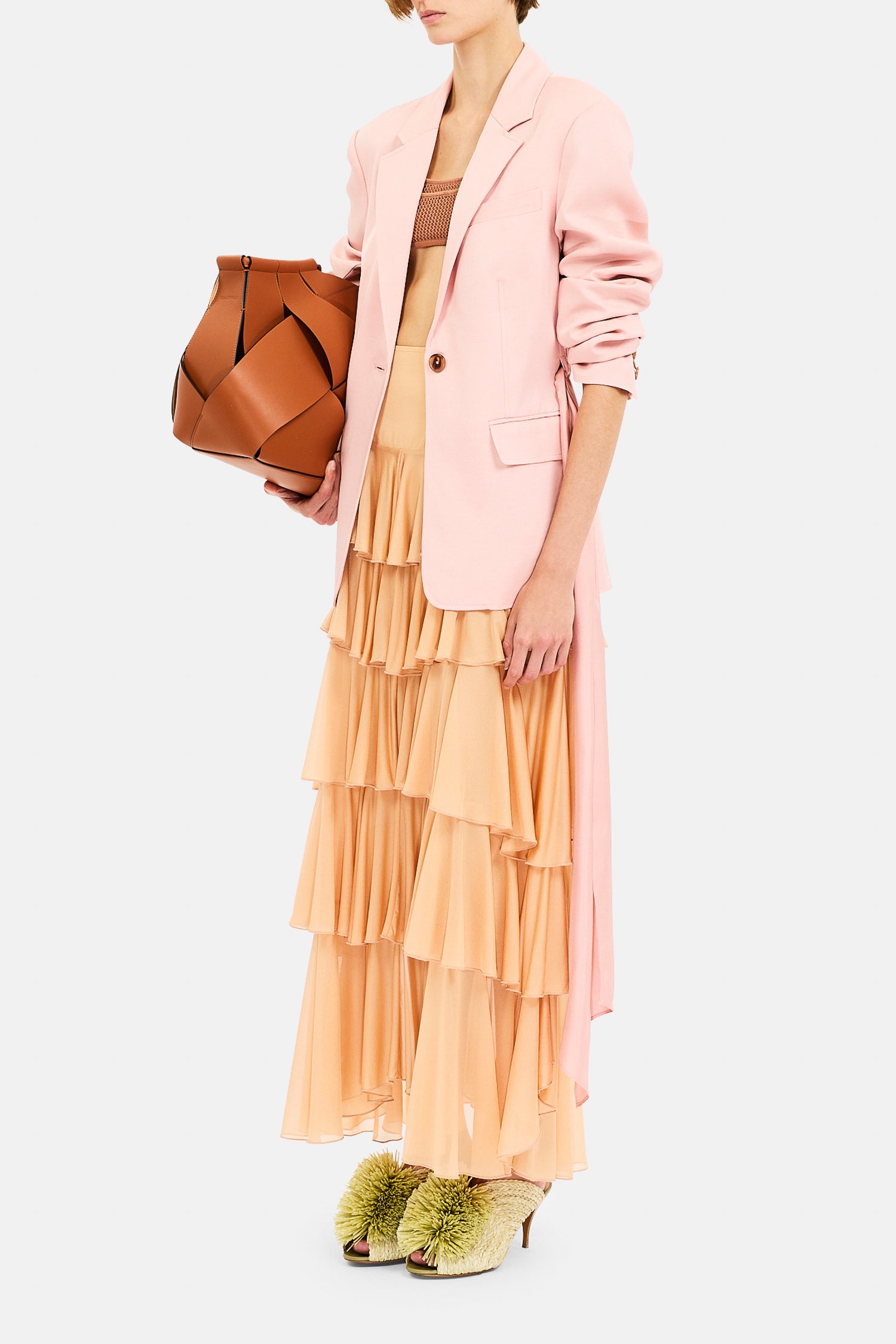 Ulla Johnson Sybil blazer drapé Peony viscose-laine