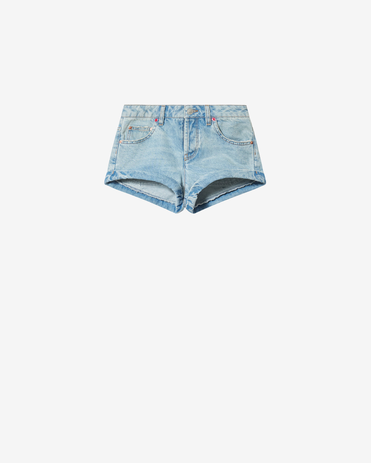 Isabel Marant Diloa short denim bleu vintage coton