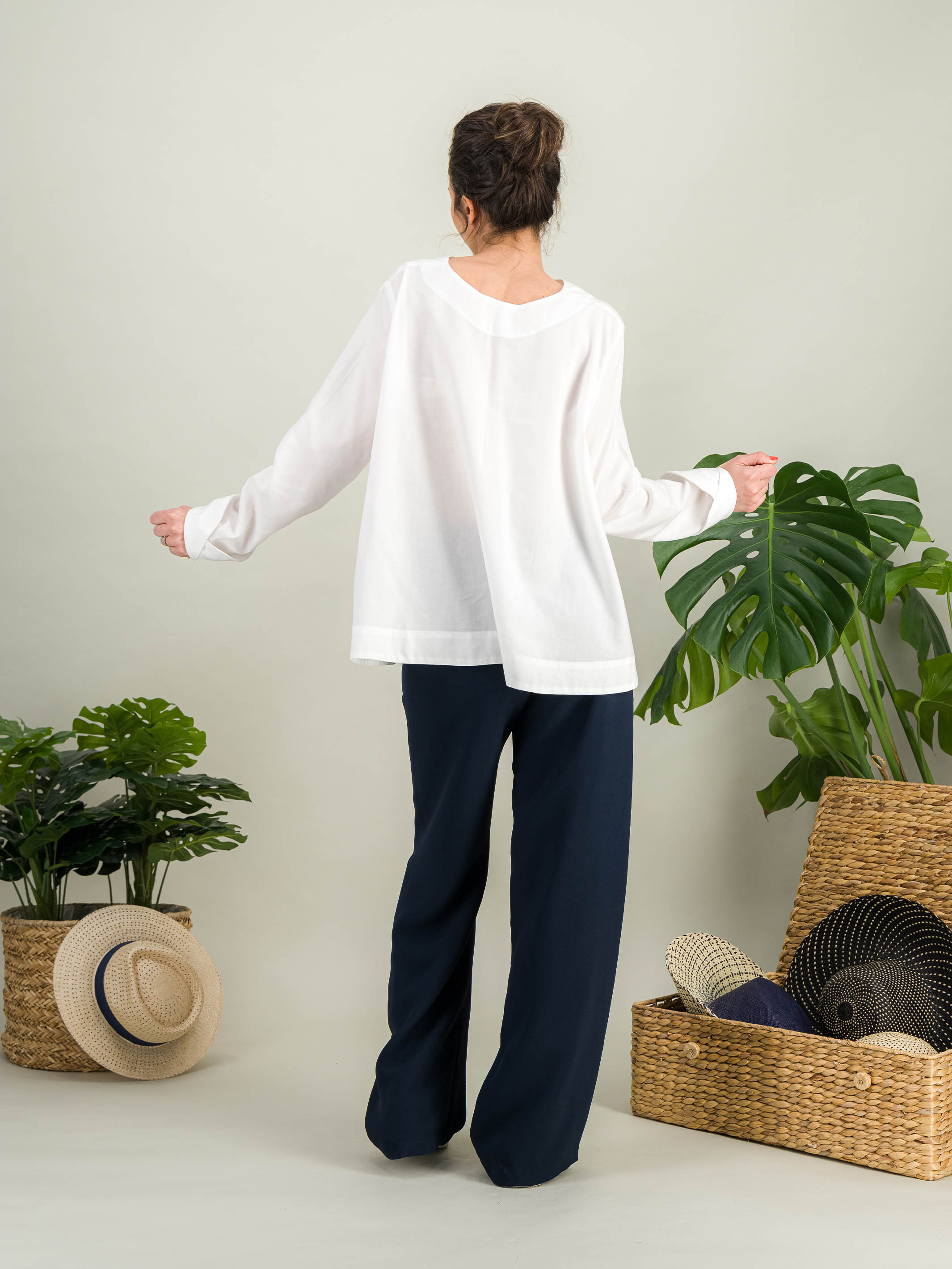 Anahide Saint André Elise chemise coton blanc popeline