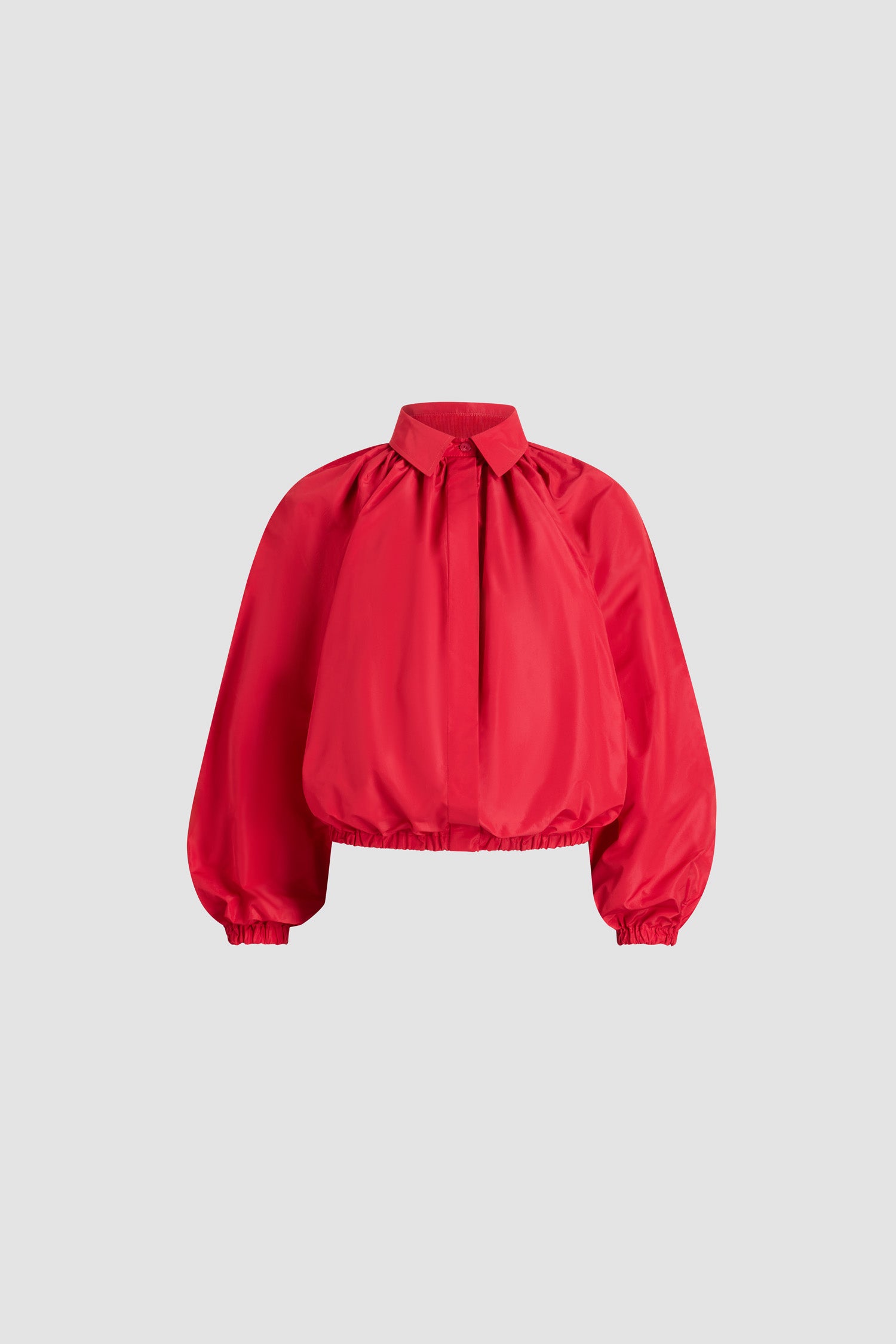 Patou BL050 blouse rouge faille recyclée manches ballon