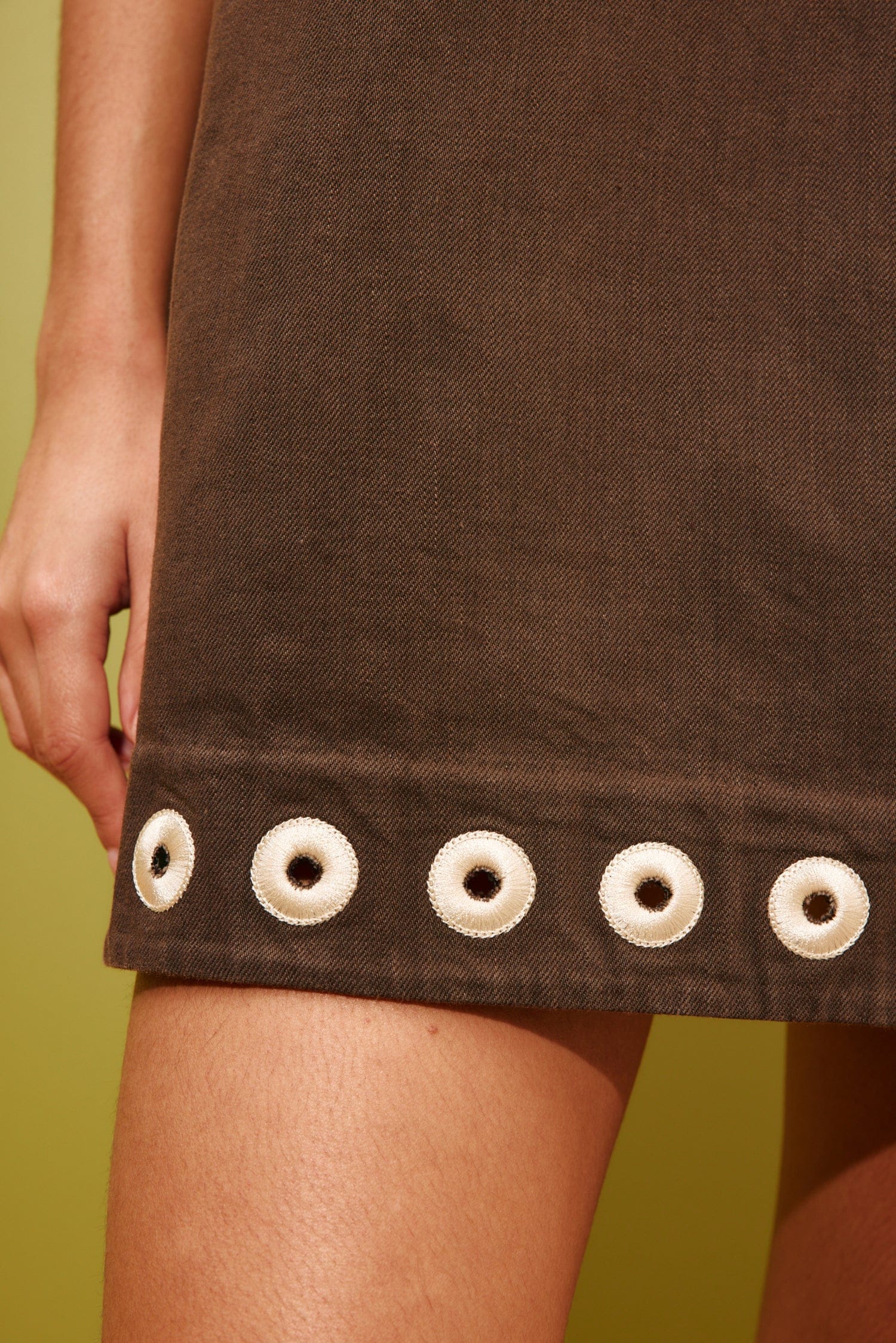 Alemais Tobe robe mini denim coton poches