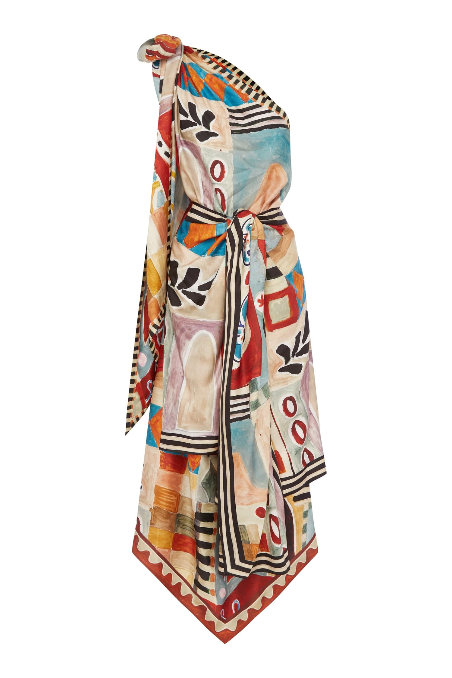 Alemaïs Michelle robe midi soie asymétrique taille 8