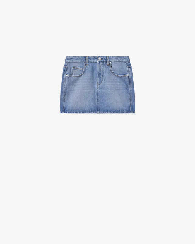 Isabel Marant Zilema JU0548FB-D1H04I Jupe bleu clair denim