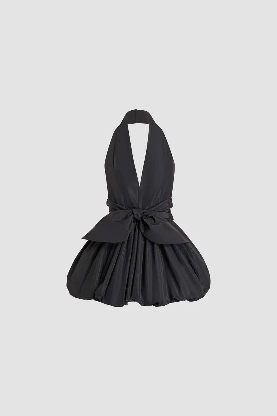 Patou DR233 robe mini faille noire nouée