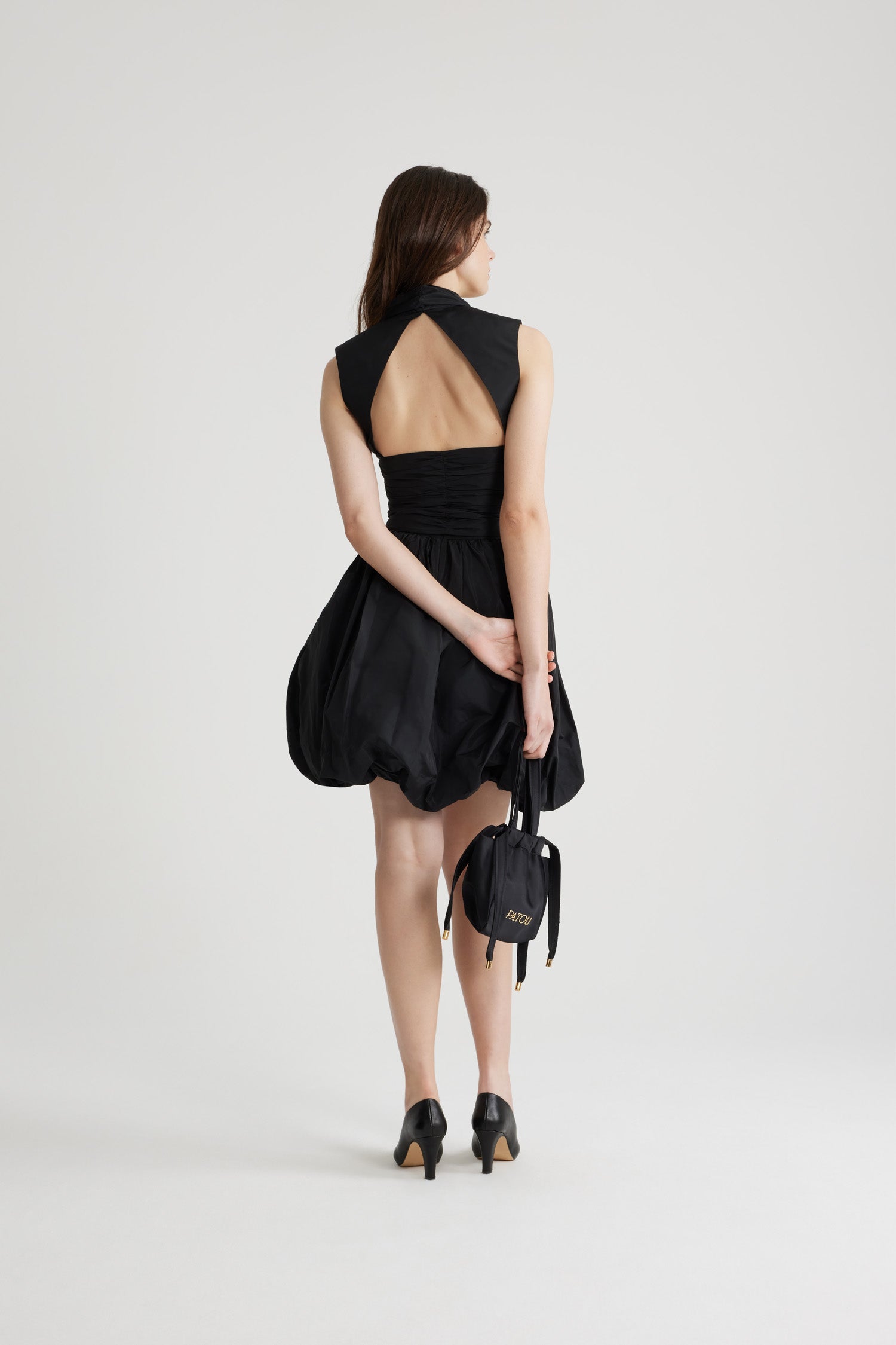 Patou TO0460011999B top noir faille dos nu recycle