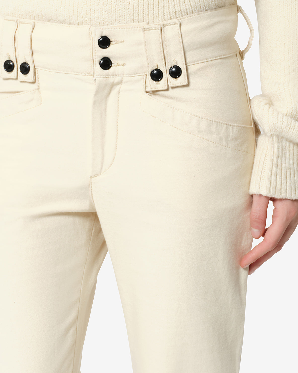 Isabel Marant Berna pantalon capri écru stretch