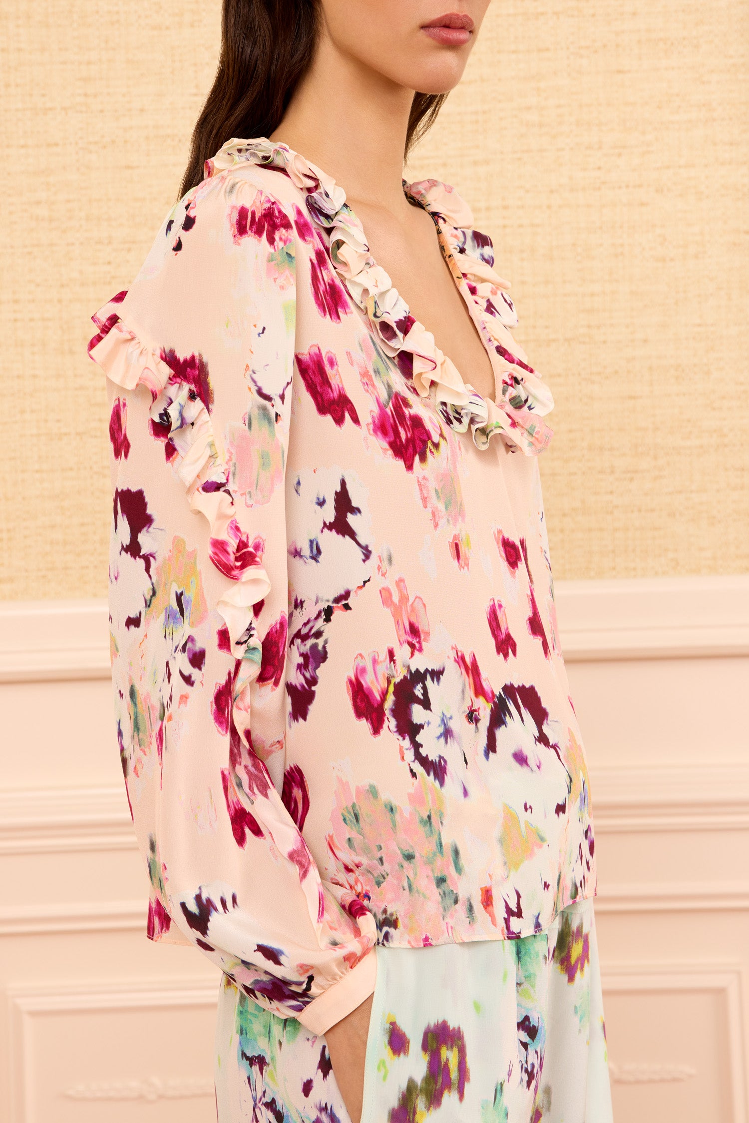 Ulla Johnson Marguerite blouse soie Summer Garden fleurie