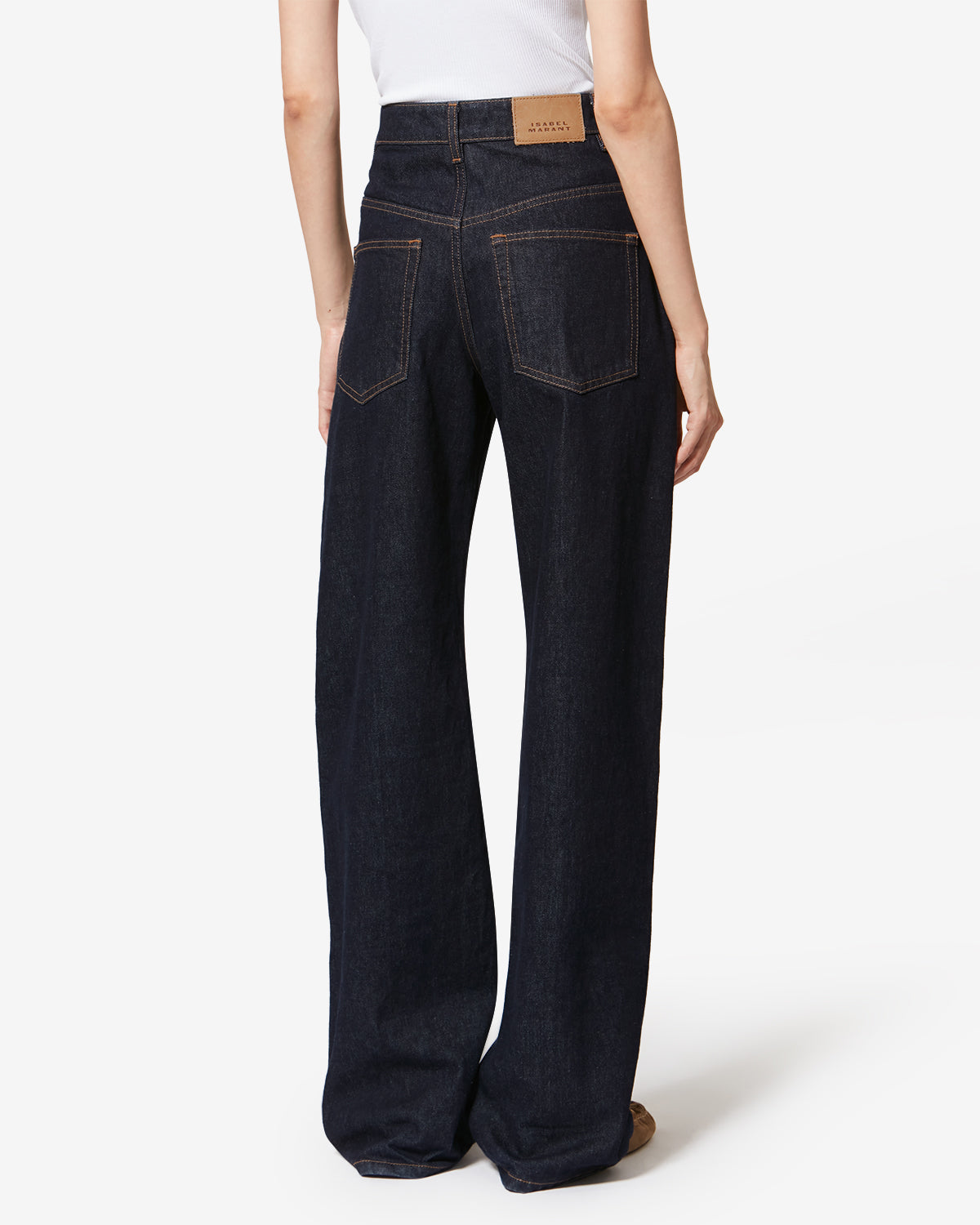 Isabel Marant Drolane Jean Droit Foncé Nuit Denim Coton
