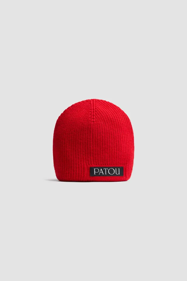 Patou H25AC1028041313R bonnet laine cachemire Madder Red TU