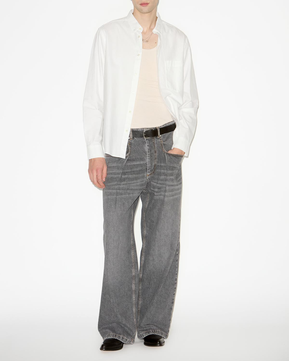 Isabel Marant Janael jean noir délavé taille haute